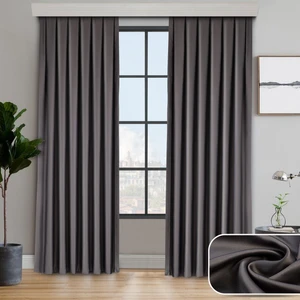 LÜX DESİNG Lüz Desing Gri(Füme) Karatma Blackout Düz Dikim Perde %85 Geçirmezlik