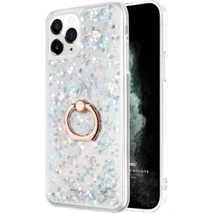 Apple iPhone 11 Pro Kılıf Glitter Liquid Holder Gümüş