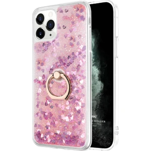Apple iPhone 11 Pro Max Kılıf Glitter Liquid Holder Pembe