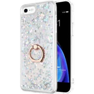 Apple iPhone 6 Kılıf Glitter Liquid Holder Gümüş