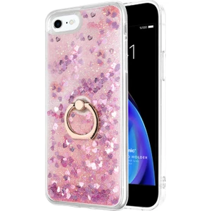 Apple iPhone 6s Plus Kılıf Glitter Liquid Holder Pembe