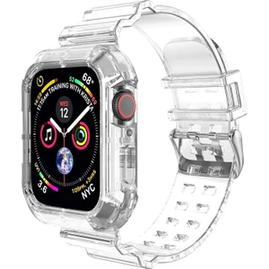 Apple Watch Uyumlu Se 40MM Kordon Transparent Clear Band Şeffaf