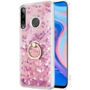 Huawei Honor 9x Kılıf Glitter Liquid Holder Pembe