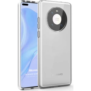 Huawei Mate 40 Pro Kılıf Transparent Soft Beyaz