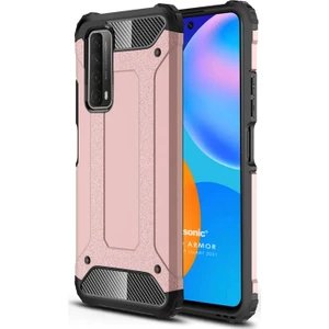 Huawei P Smart 2021 Kılıf Rugged Ar Rose Gold