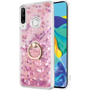 Huawei P30 Lite Kılıf Glitter Liquid Holder Pembe