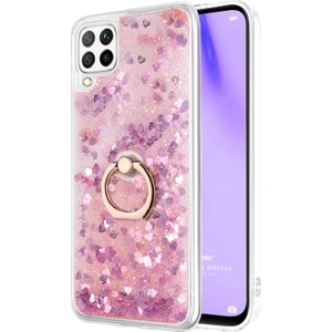 Huawei P40 Lite Kılıf Glitter Liquid Holder Pembe