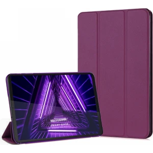 Lenovo Tab M10 Plus TB-X606F 10.3" ZA5T0215TR Kılıf Slim Translucent Back Smart Cover Mor