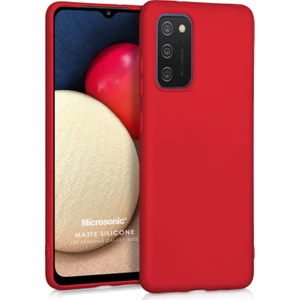 Matte Silicone Samsung Galaxy A02S Kılıf Kırmızı