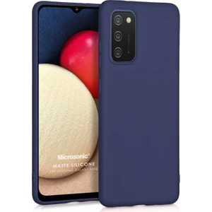 Matte Silicone Samsung Galaxy A02S Kılıf Lacivert