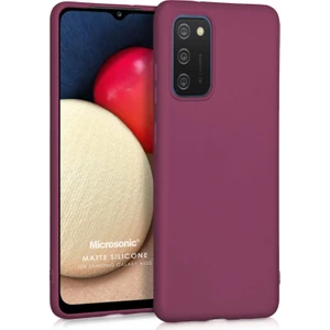 Matte Silicone Samsung Galaxy A02S Kılıf Mor