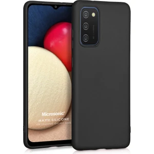 Matte Silicone Samsung Galaxy A02S Kılıf Siyah
