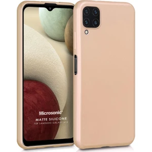 Matte Silicone Galaxy A12 Kılıf Gold