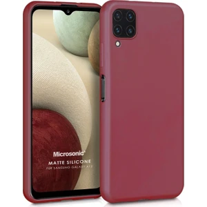 Matte Silicone Galaxy A12 Kılıf Mor
