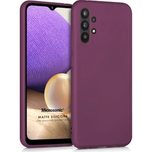 Matte Silicone Galaxy A32 5G Kılıf Mor