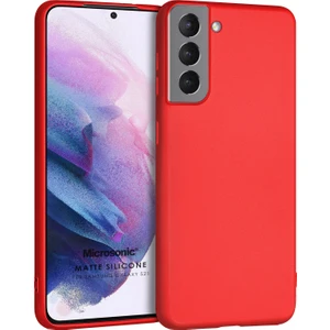 Matte Silicone Galaxy S21 Kılıf Kırmızı