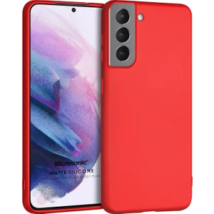 Matte Silicone Galaxy S21 Plus Kılıf Kırmızı