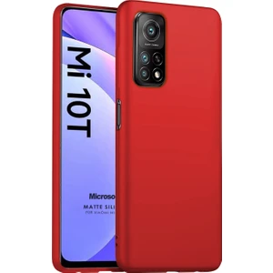 Matte Silicone Xiaomi Mi 10T Kılıf Kırmızı