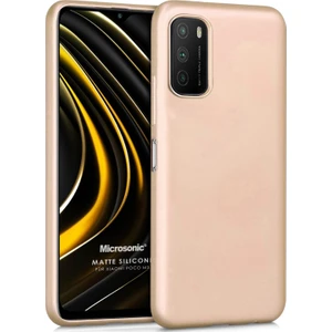 Matte Silicone Xiaomi Poco M3 Kılıf Gold