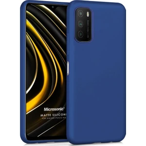Matte Silicone Xiaomi Poco M3 Kılıf Lacivert