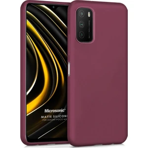 Matte Silicone Xiaomi Poco M3 Kılıf Mor