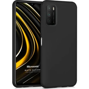 Matte Silicone Xiaomi Poco M3 Kılıf Siyah