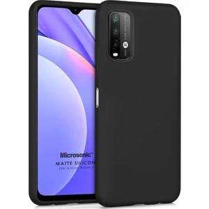 Matte Silicone Xiaomi Redmi Note 9 4g Kılıf Siyah