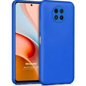 Matte Silicone Xiaomi Redmi Note 9 5g Kılıf Mavi