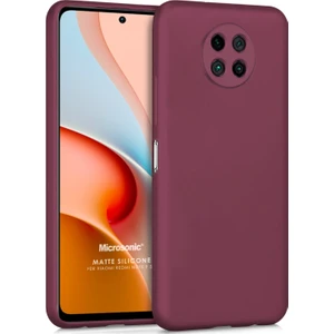 Matte Silicone Xiaomi Redmi Note 9 5g Kılıf Mor