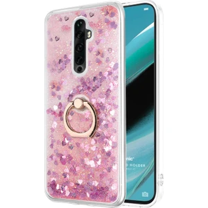 Oppo Reno 2z Kılıf Glitter Liquid Holder Pembe