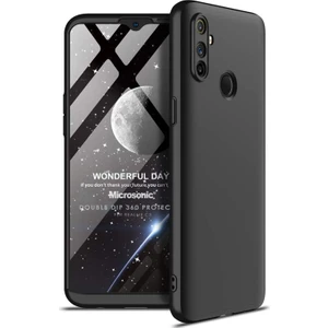 Realme C3 Kılıf Double Dip 360 Protective Siyah