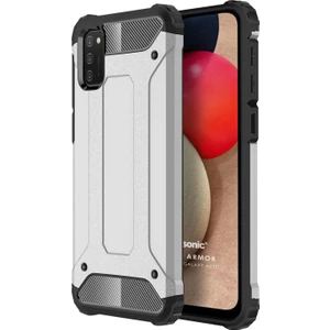 Samsung Galaxy A02S Kılıf Rugged Ar Gümüş