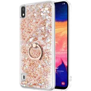Galaxy A10 Kılıf Glitter Liquid Holder Gold