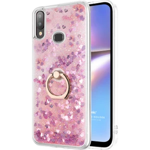 Galaxy A10S Kılıf Glitter Liquid Holder Pembe