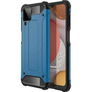 Samsung Galaxy A12 Kılıf Rugged Ar Mavi