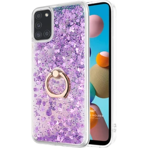 Samsung Galaxy A21S Kılıf Glitter Liquid Holder Mor