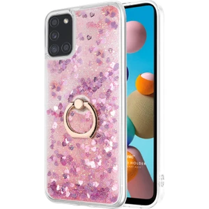 Samsung Galaxy A21S Kılıf Glitter Liquid Holder Pembe