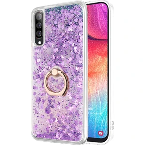 Samsung Galaxy A30S Kılıf Glitter Liquid Holder Mor