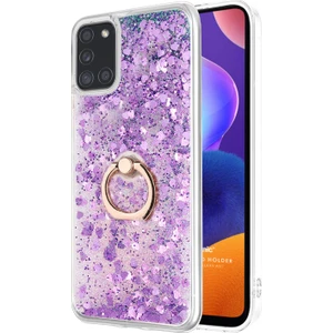 Samsung Galaxy A31 Kılıf Glitter Liquid Holder Mor