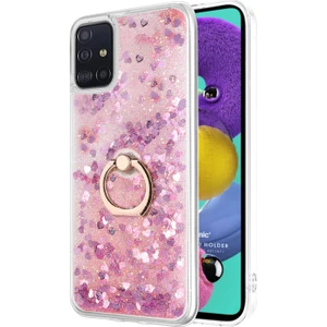 Galaxy A71 Kılıf Glitter Liquid Holder Pembe