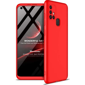 Samsung Galaxy M31S Kılıf Double Dip 360 Protective Kırmızı
