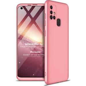 Samsung Galaxy M31S Kılıf Double Dip 360 Protective Rose Gold