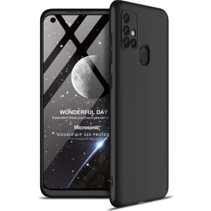 Samsung Galaxy M31S Kılıf Double Dip 360 Protective Siyah
