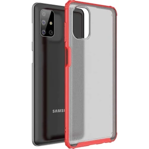 Samsung Galaxy M51 Kılıf Frosted Frame Kırmızı