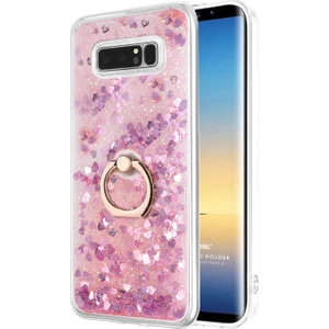 Samsung Galaxy Note 8 Kılıf Glitter Liquid Holder Pembe