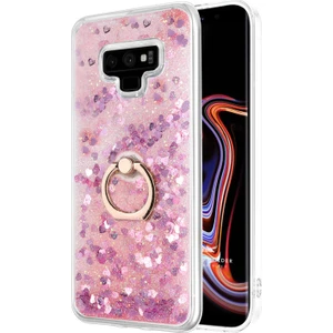 Samsung Galaxy Note 9 Kılıf Glitter Liquid Holder Pembe