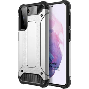 Galaxy S21 Kılıf Rugged Ar Gümüş