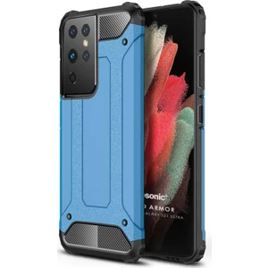 Galaxy S21 Ultra Kılıf Rugged Ar Mavi