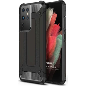 Galaxy S21 Ultra Kılıf Rugged Ar Siyah