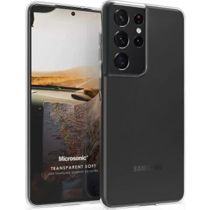Samsung Galaxy S21 Ultra Kılıf Transparent Soft Beyaz